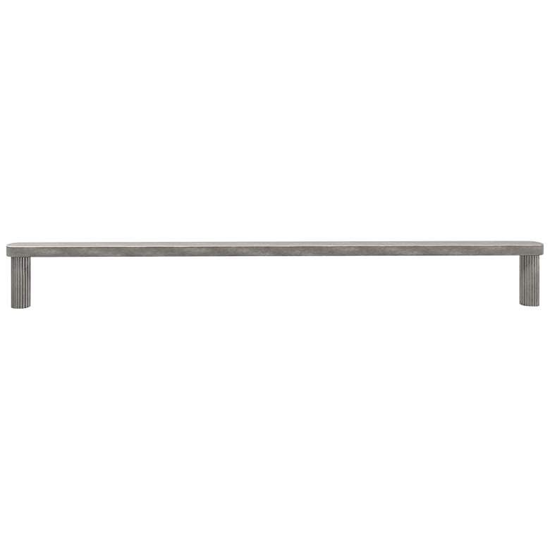 Image 1 Ribbed Weathered Nickel Metal 19" Wide Appliance Pull