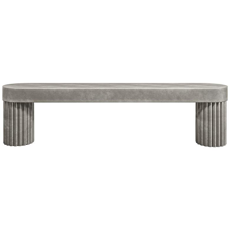 Image 1 Ribbed Weathered Nickel Metal 4 1/2" Wide Cabinet Pull
