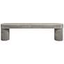 Ribbed Weathered Nickel Metal 4 1/2" Wide Cabinet Pull