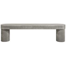 Ribbed Weathered Nickel Metal 4 1/2" Wide Cabinet Pull