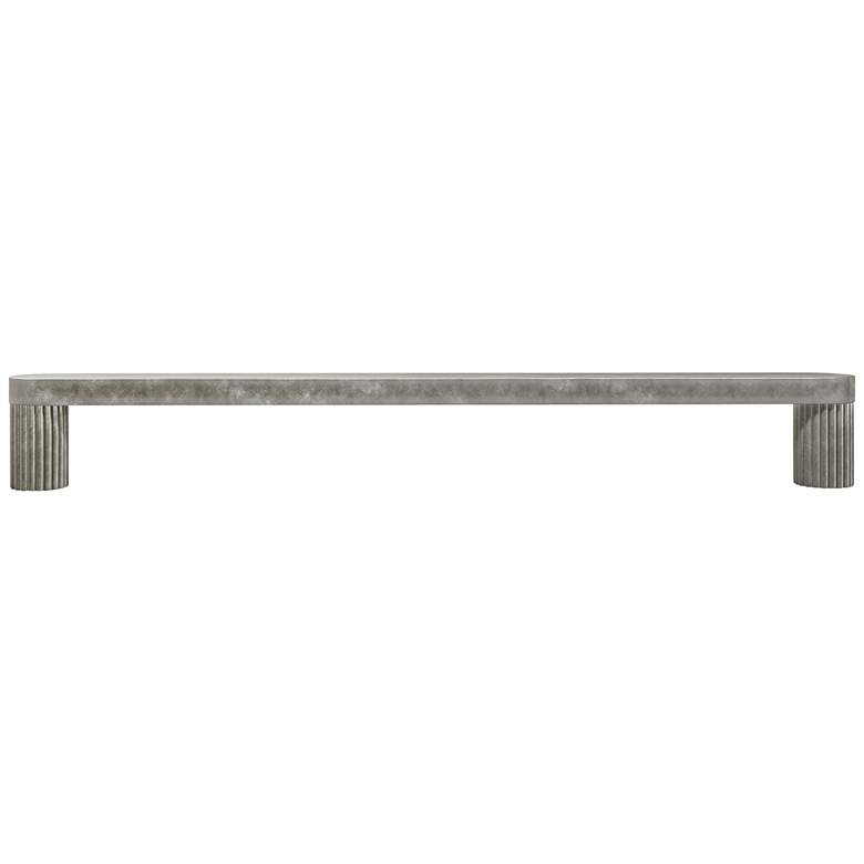 Image 1 Ribbed Weathered Nickel Metal 8 1/2" Wide Cabinet Pull