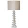 Ribbit 35" Table Lamp With Pastel Plaid Shade