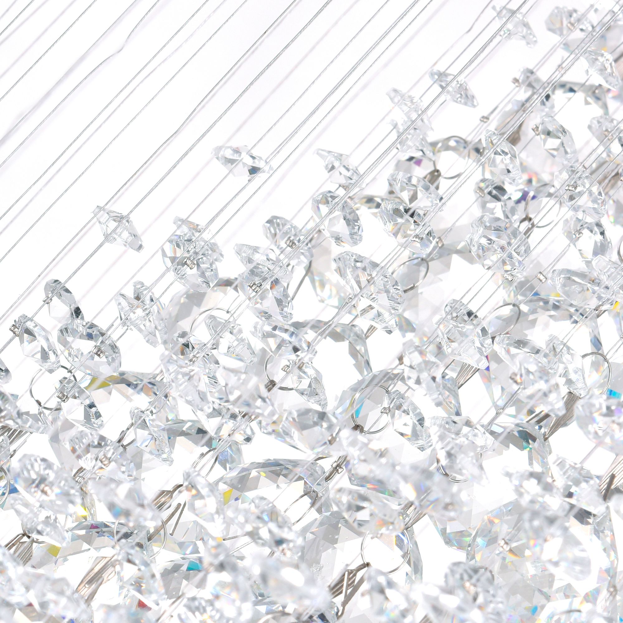 Image 3 Ribbon 10 Light 26in Chrome Flush Mount more views