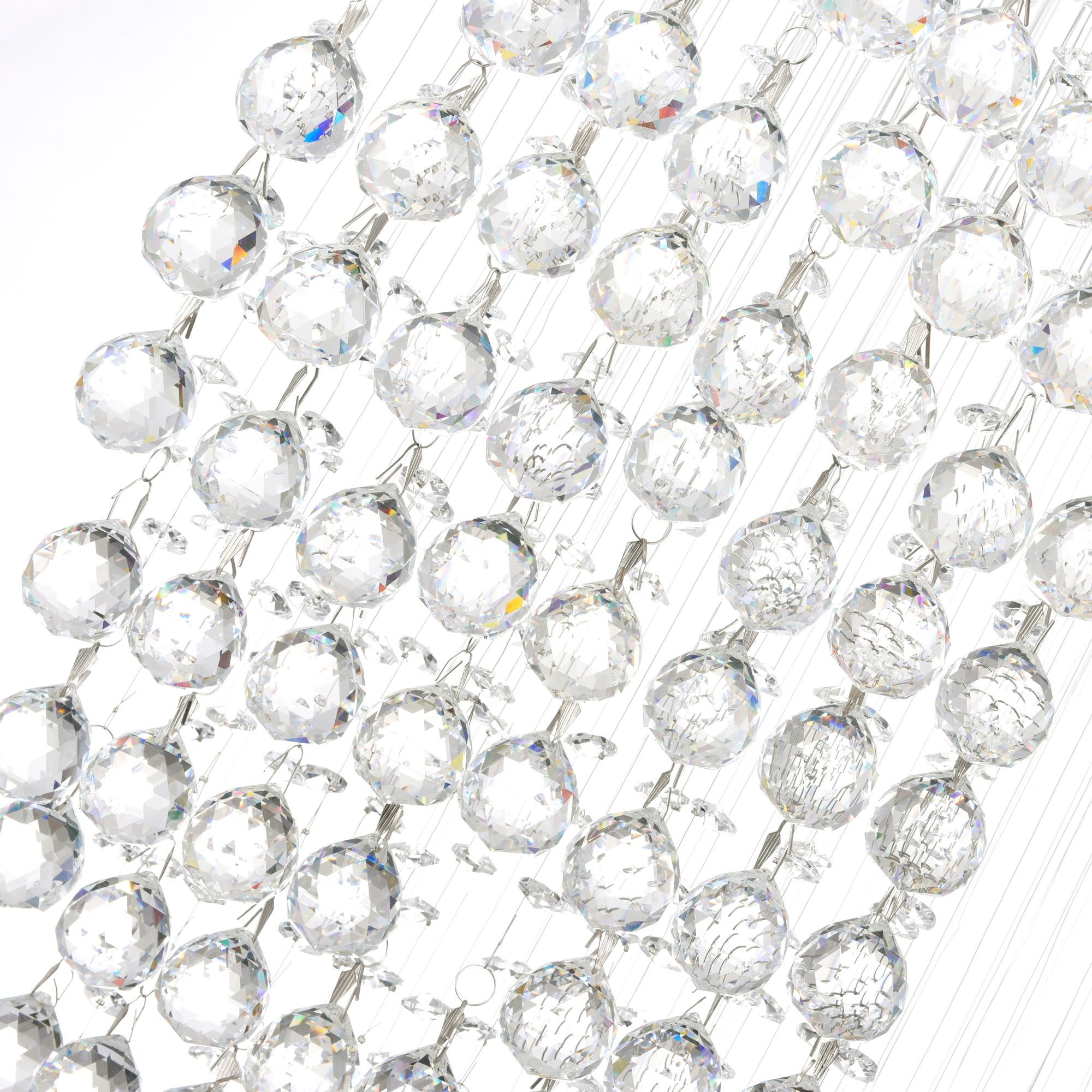 Image 4 Ribbon 10 Light 26in Chrome Flush Mount more views