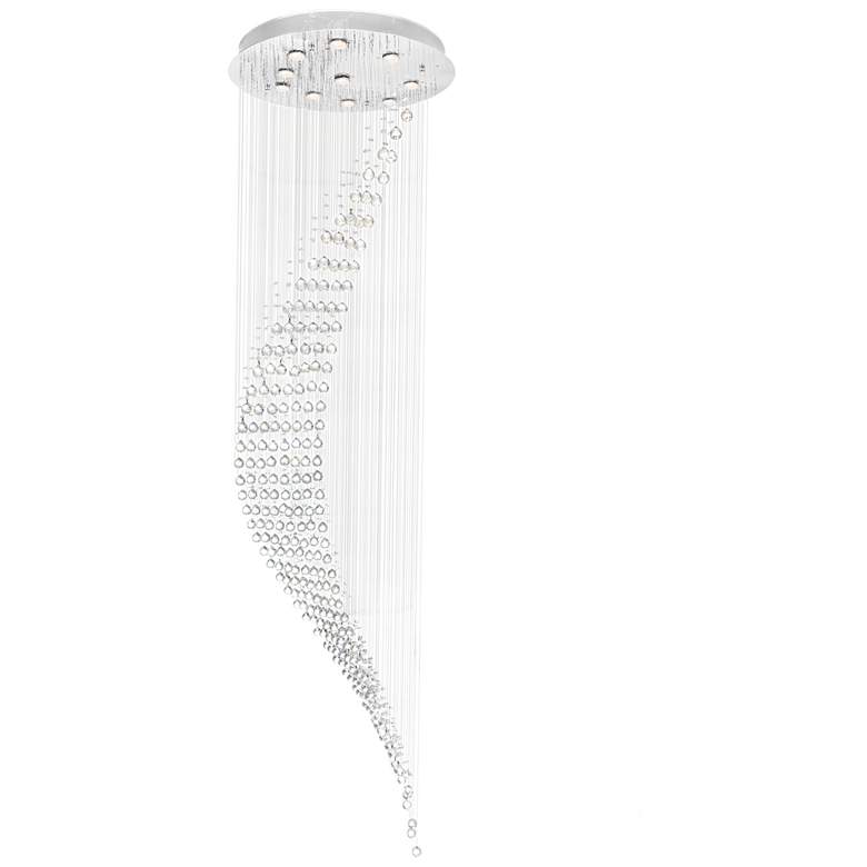 Image 1 Ribbon 10 Light Flush Mount With Chrome Finish
