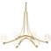 Ribbon 38 1/2" Wide Modern Brass 6-Light Chandelier