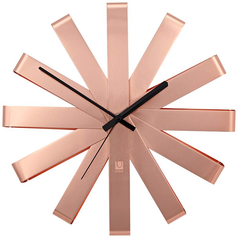 Image 1 Ribbon Copper 12 inch Round Wall Clock