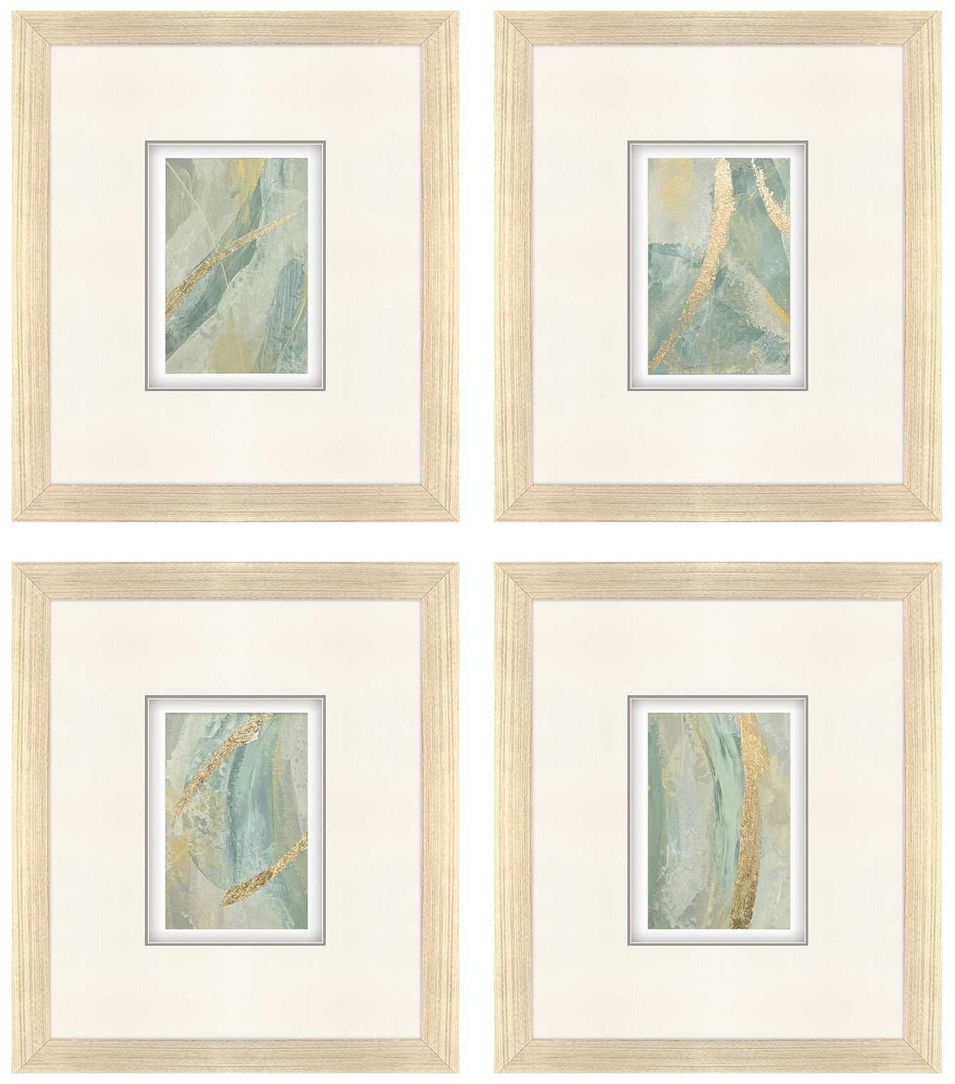 Image 2 Ribbon Dance I 18"W x 21"H Framed Art - Set of 4
