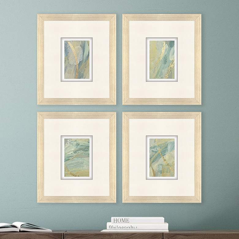 Image 1 Ribbon Dance II 18"W x 21"H Framed Art - Set of 4