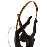 Ribbon Dancer Black and Bronze 15" High Iron Sculpture
