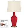 Ribbon Red Anya Table Lamp with Dimmer