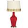 Ribbon Red Anya Table Lamp with Flower Applique Trim