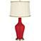 Ribbon Red Anya Table Lamp with Scroll Braid Trim