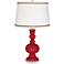 Ribbon Red Apothecary Table Lamp with Twist Scroll Trim