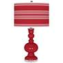 Ribbon Red Bold Stripe Apothecary Table Lamp