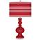 Ribbon Red Bold Stripe Apothecary Table Lamp