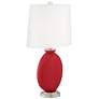 Ribbon Red Carrie Table Lamp Set of 2 with Dimmers