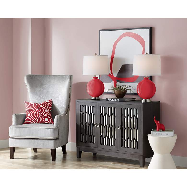 Image 5 Ribbon Red Carrie Table Lamp Set of 2 more views
