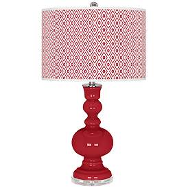 Image1 of Ribbon Red Diamonds Apothecary Table Lamp