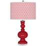 Ribbon Red Diamonds Apothecary Table Lamp