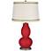 Ribbon Red Double Gourd Table Lamp with Rhinestone Lace Trim