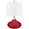 Ribbon Red Felix Modern Table Lamp with Table Top Dimmer