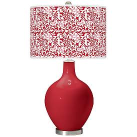 Image1 of Ribbon Red Gardenia Ovo Table Lamp