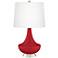 Ribbon Red Gillan Glass Table Lamp with Dimmer