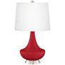 Ribbon Red Gillan Glass Table Lamp with Dimmer