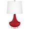 Ribbon Red Gillan Glass Table Lamp with Dimmer