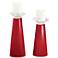 Ribbon Red Meghan Set of 2 Candleholders