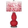 Ribbon Red Mosaic Giclee Double Gourd Table Lamp