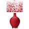 Ribbon Red Mosaic Giclee Ovo Table Lamp