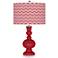 Ribbon Red Narrow Zig Zag Apothecary Table Lamp