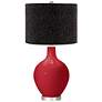 Ribbon Red Ovo Table Lamp w/ Black Scatter Gold Shade