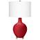 Ribbon Red Ovo Table Lamp With Dimmer