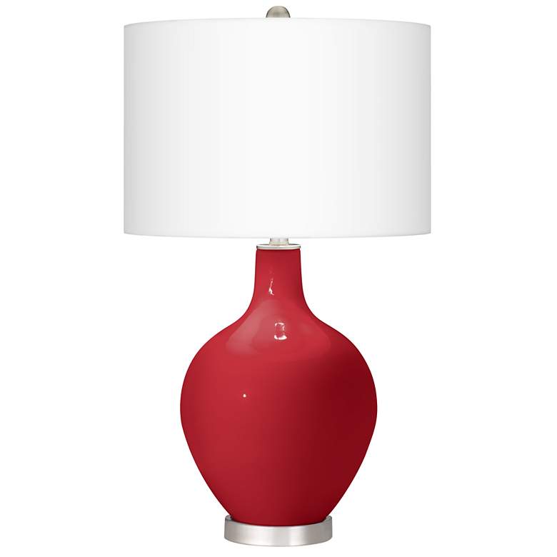 Image 2 Ribbon Red Ovo Table Lamp With Dimmer