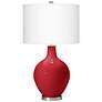 Ribbon Red Ovo Table Lamp with USB Workstation Base