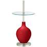 Ribbon Red Ovo Tray Table Floor Lamp