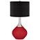 Ribbon Red Spencer Table Lamp w/ Black Scatter Gold Shade