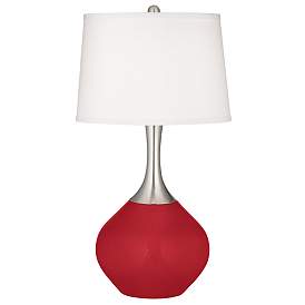 Image2 of Ribbon Red Spencer Table Lamp with Dimmer