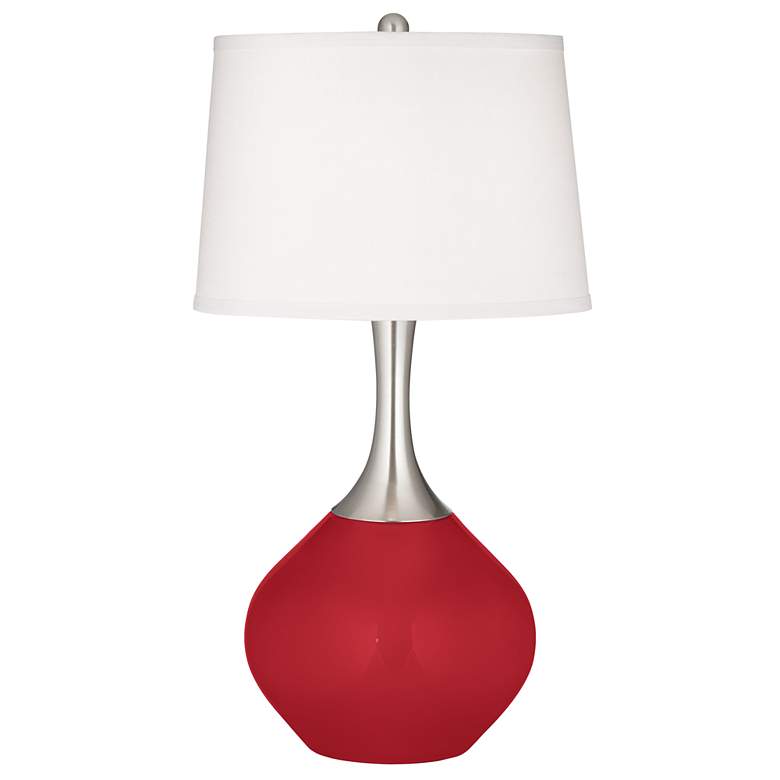 Image 2 Ribbon Red Spencer Table Lamp with Dimmer