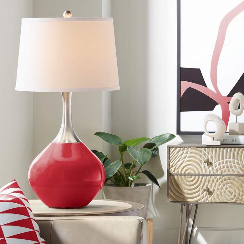 Ribbon Red Spencer Table Lamp