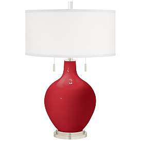 Image2 of Ribbon Red Toby Table Lamp with Dimmer