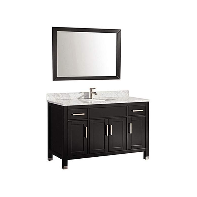 Image 1 Ricca 48" Espresso Single-Sink Bathroom Vanity and Mirror
