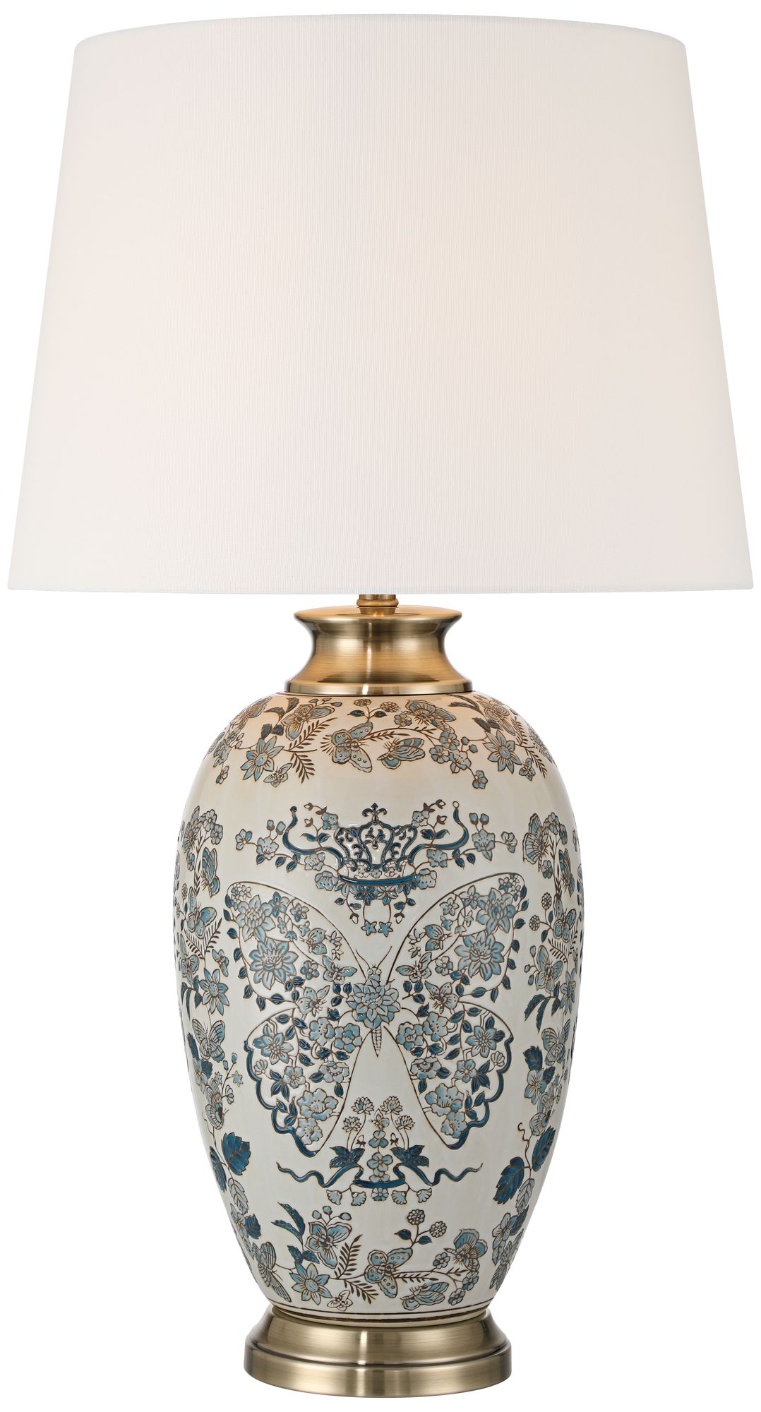 Image 3 Ricciardi 30 1/2" High Blue and White Porcelain Vase Table Lamp