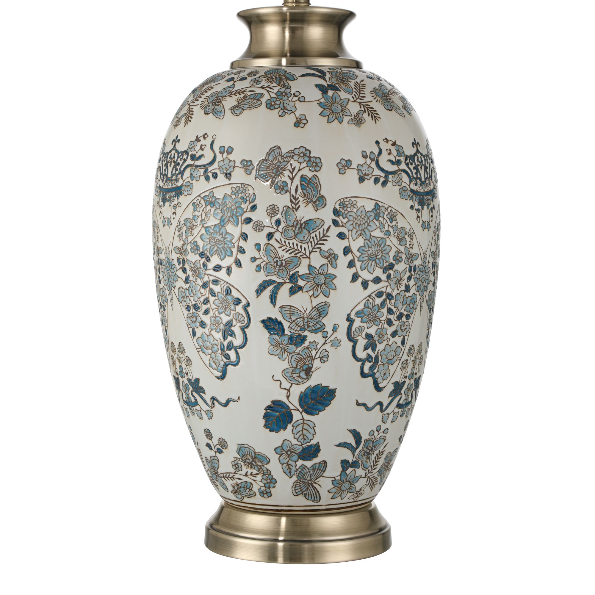 Ricciardi 30 1/2" High Blue and White Porcelain Vase Table Lamp in scene