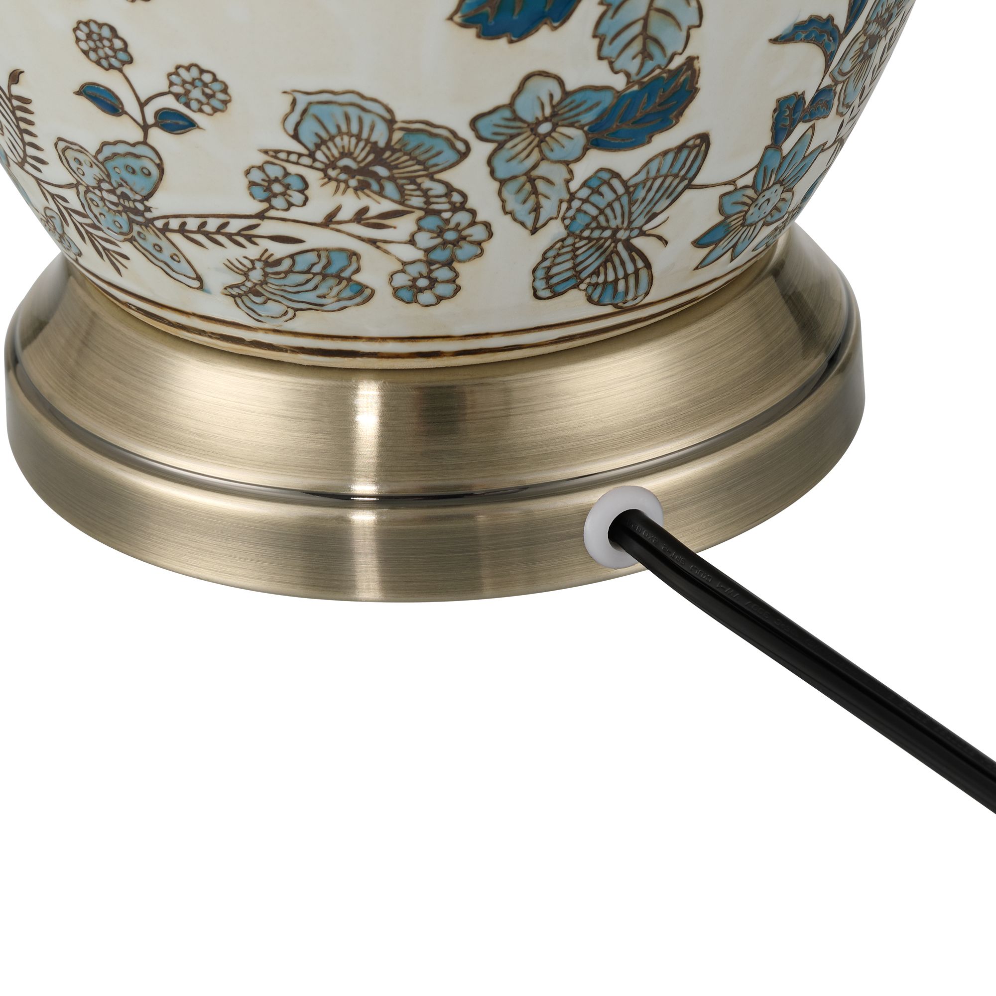 Ricciardi 30 1/2" High Blue and White Porcelain Vase Table Lamp in scene