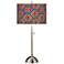 Rich Bohemian Giclee Brushed Nickel Table Lamp