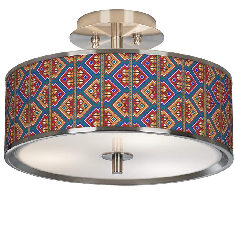 Image 1 Rich Bohemian Giclee Glow 14 inch Wide Ceiling Light